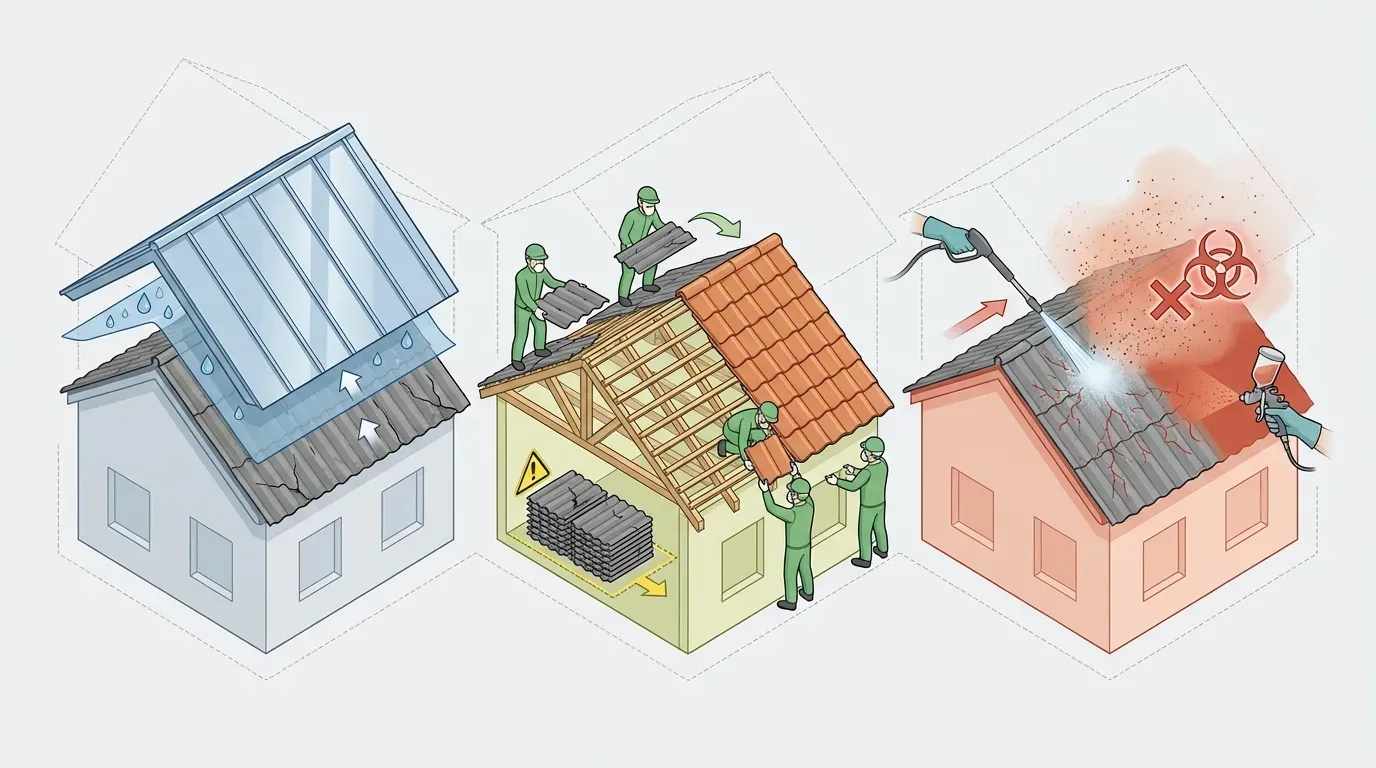 【徹底比較】アスベストスレート屋根の最適なリフォーム方法