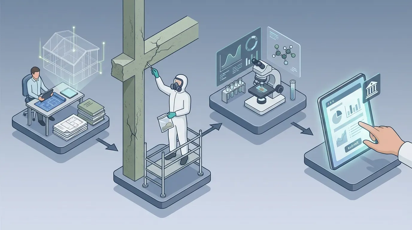 実務担当者向け:工作物アスベスト事前調査の実施フロー