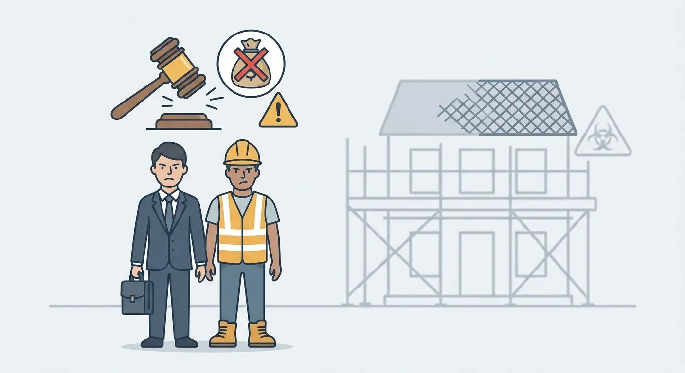 違反時の罰則と発注者・元請業者が負う責任