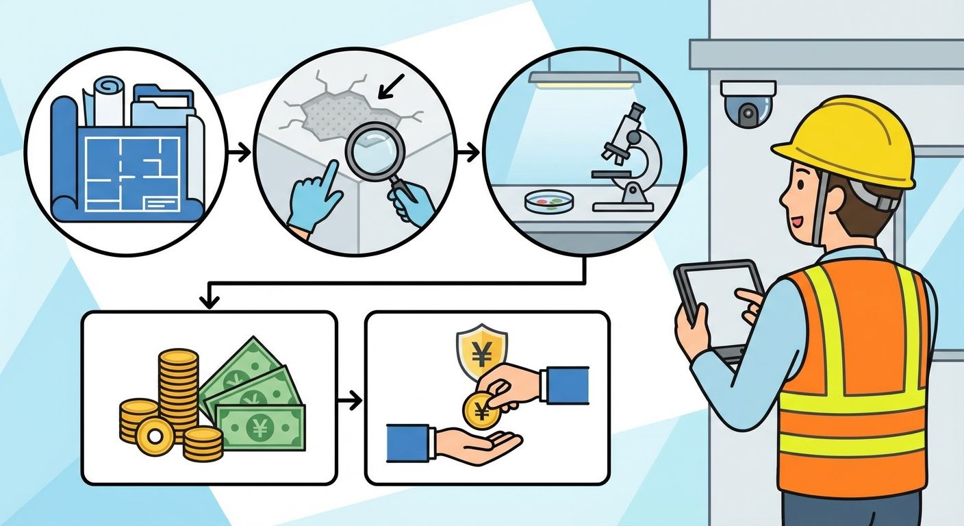 アスベスト事前調査の具体的な流れと費用相場