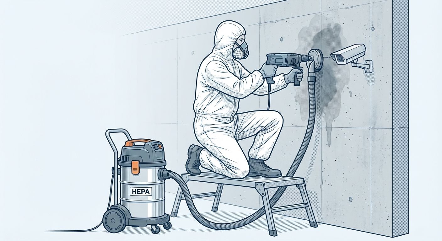 【重要】アスベスト含有建物に防犯カメラを設置する際の注意点と工法