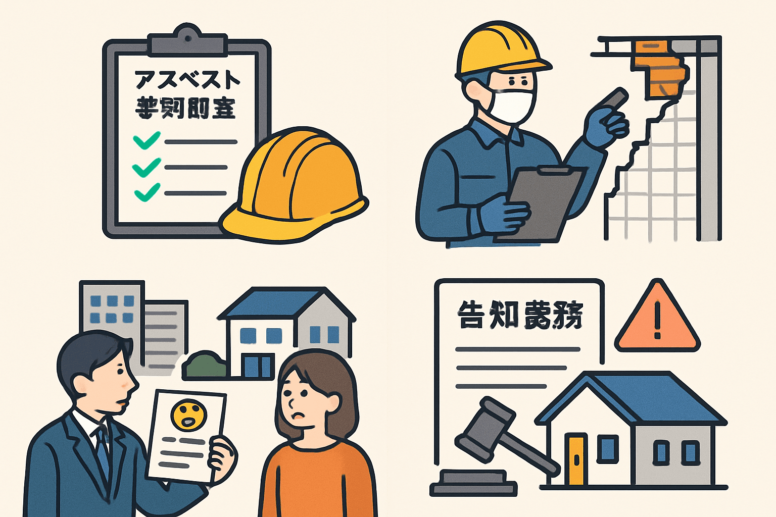 Pタイルとアスベストに関するその他の注意点